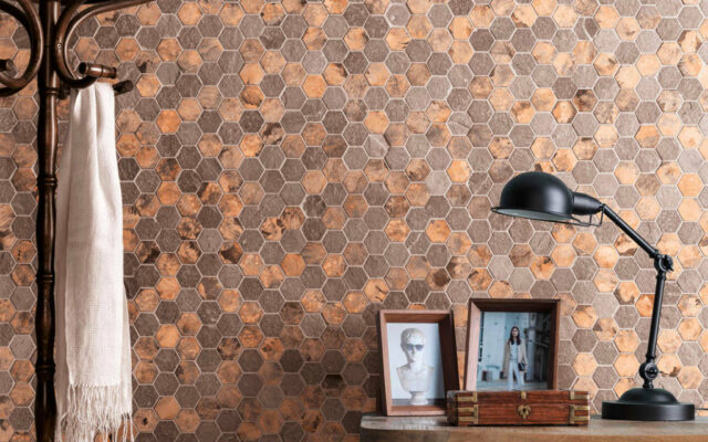 Antic Colonial Img Mos Worn Hexagon Copper V